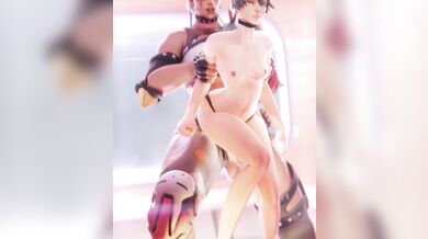 'Kira and Junkrat's Steamy Encounter in the Queen's Room - Overwatch Hentai'