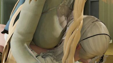 Commander gets nailed in cowgirl position by kaine's huge dick