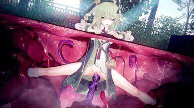 'Hot and Horny Huohuo gets Tangled up in Tentacle Sex with a Steamy Green Tea'