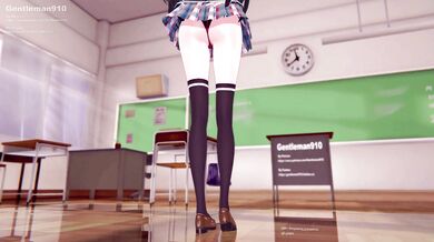 Awkward apology: Yukino from Oregairu in a hentai video by KKS and MMD