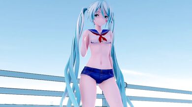 Miku's Sweet Apple Creampie Blowjob Orgy