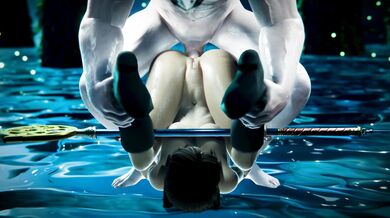 'Taking it from behind, Yuna gets pounded by a stiff dick while she receives an anal piledriver!'