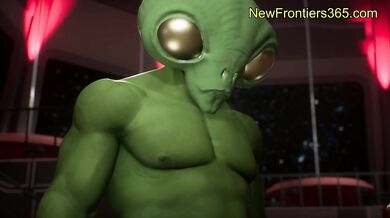 Tiny Girl Receives Massive Facial Ejaculation during Intergalactic Orgy