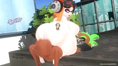 Inkling Boy ravishes Meggy's jiggling booty