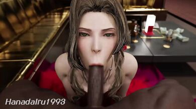 Aerith's Throbbing Oasis - A Whale-Tail Cumshot Tale