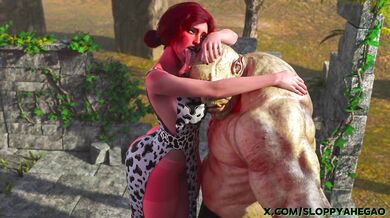 Ogre Fucks Triss Merigold, Leaves Her Pregnant with Monster Seed!