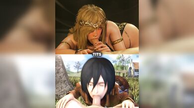 Her Majesty's Desire: Queen Marika Takes on Mikasa in a Lustful Duel