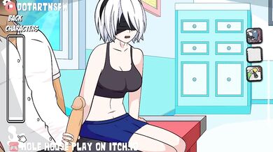 Hardcore Handjob and Facial Creampie in Yorha's Room of Pleasure