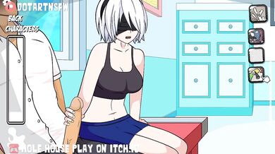 Hardcore Handjob and Facial Creampie in Yorha's Room of Pleasure
