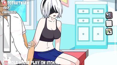 Hardcore Handjob and Facial Creampie in Yorha's Room of Pleasure