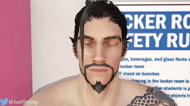 'Bare-Assed Bandit Peeks at Nude Muscle Woman in Locker Room'