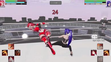 Watch as the fiery redhead Ellie takes on the devious LilNightmare in a fourth match of intense hentai action.