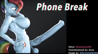 Cumming Over the Phone with a Futanari MLP Listening to ASMR