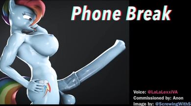 Cumming Over the Phone with a Futanari MLP Listening to ASMR