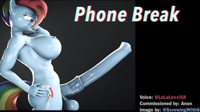 Cumming Over the Phone with a Futanari MLP Listening to ASMR