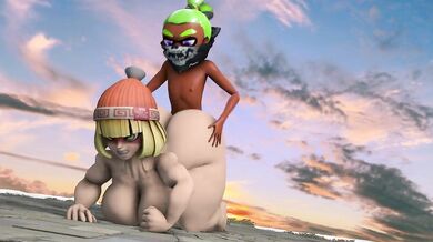 Inkling Boy ravishes Min Min in Super Smash Brothers