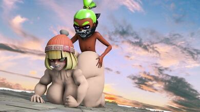 Inkling Boy ravishes Min Min in Super Smash Brothers