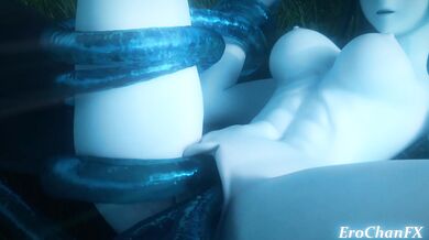 Tentacled Beasts Violate Albedo's Wet Pussy in Submerged Sexcapade