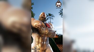 Watching the God of War get off on OnlyFans without sound, one panty at a time.