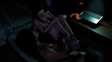 Sensuous Asian Assistant Giving Her Boss A Sultry Foot Job