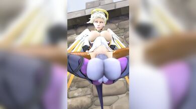 Bruceyboi654's Futa Cumflation with Mercy, X and Widowmaker