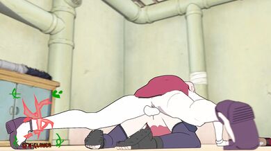 Sarada gets schooled by Sakura in this hot hentai vid!