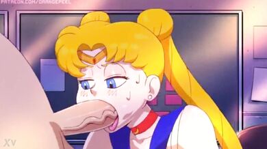 Reborn as a Sex Toy! Sailor Moon's Blowjob Odyssey with the Orange Peeler