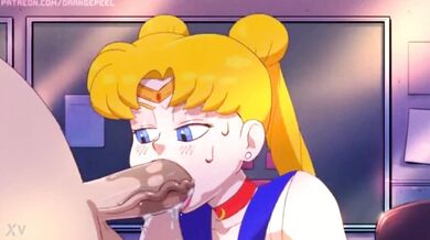 Reborn as a Sex Toy! Sailor Moon's Blowjob Odyssey with the Orange Peeler