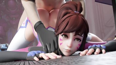 Deepthroating D.VA's Buttplug [HornyAsFuck]