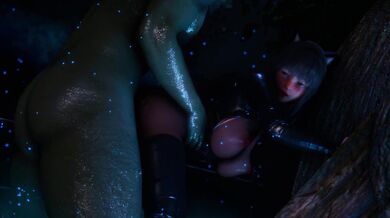 Bel's Screaming Orgy with a Horny Monstrosity in the Forest Under the Moonlight (Vindictus)
