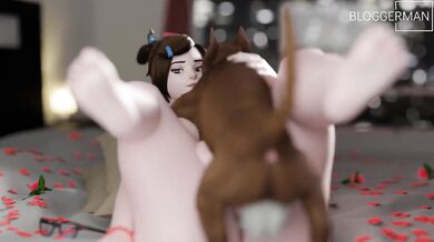 Puppy's First BJ: Mei Teaches Her Pet How to Suck Dick