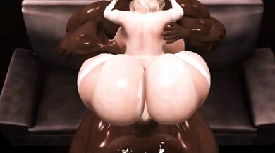 Big Black Cock Penetrates Curvy White Girl's Tight Pussy