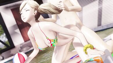 Jailbait Anne Gets DP'd at the Public Swimming Pool