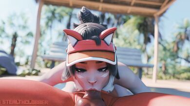 Kiriko's Sensual Day at the Beach with StealthClobber
