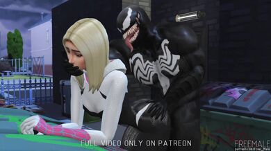 Venom's Anal Invasion with Gwen's Tight Asshole in 4K and HDR