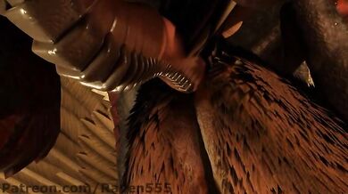 Dragon Banging Gryphon in the Stable - Raven's Orgy