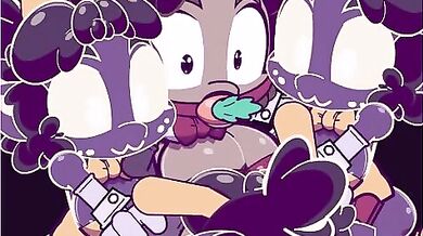 Small Boobies in Multiple-Pussy Confusion!