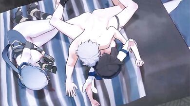 The hot Chinese babe Xueyi takes a hard pounding from the rough stud Hnamomo (sound included).