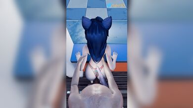 Ahri's Doggy Style Ride in a Bikini