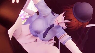 - Officer Makoto Niijima Gets Fucked by Futanari Mika