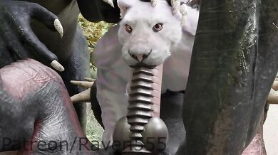 Tigeman Gets Double Teamed By Two Dragon Dicks - (Raven555)