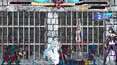 [MUGEN]GoblinParty_Weiss&Blake is a hentai porn video featuring the characters Weiss and Blake from the anime series RWBY. In this video, the two girls engage in some hot lesbian sex action.