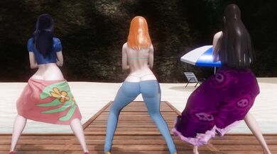Sexy Mermaid Princess Luffy and Her Friends in MMD!