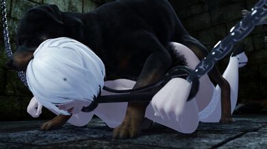 Bukkake Bitch Blasted by Beastly Boyfriend's Bestiality