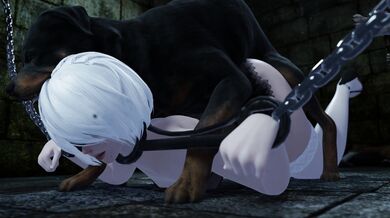 Bukkake Bitch Blasted by Beastly Boyfriend's Bestiality