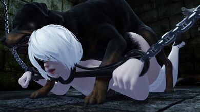 Bukkake Bitch Blasted by Beastly Boyfriend's Bestiality