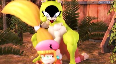 Surge's Swingin' Steel Dong Slams Into Dixie Kong's Tight Monkey Hole