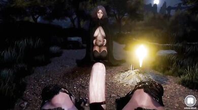 Sexy Undead Witches vs Giant Monsters in Dark Elden Ring Porn Parody