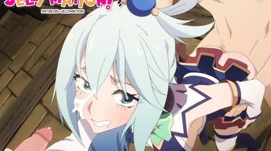 Aqua's Horny Misadventures in Konosuba [Fully-clothed Jelly Animation]