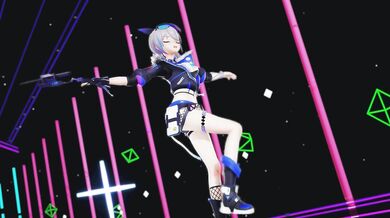 Cyber Sexy Strip Show with the Silver Wolf